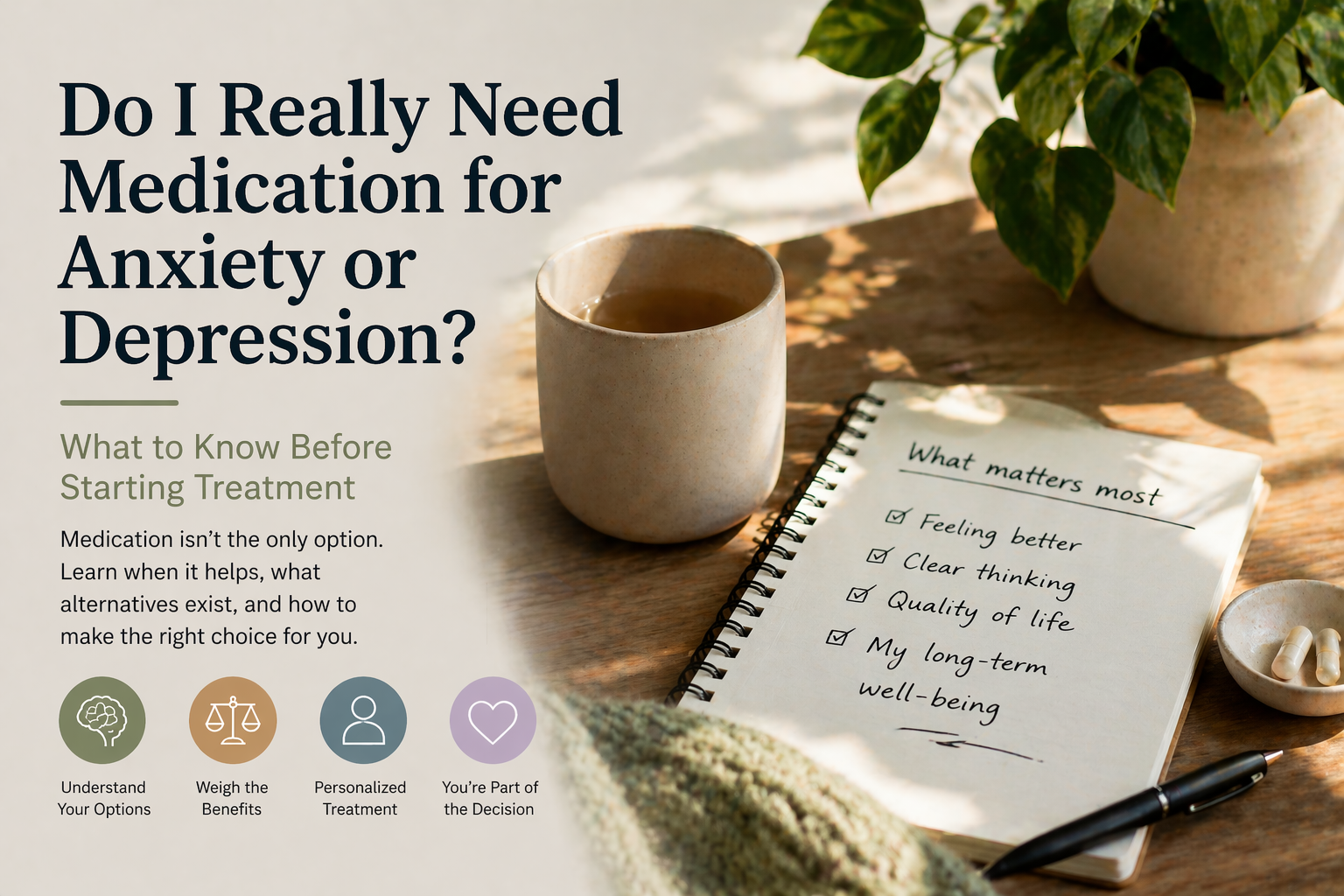 Do I Really Need Medication for Anxiety or Depression? What to Know Before Starting Treatment